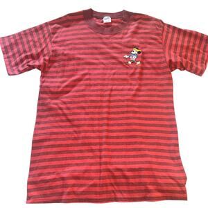 Vintage Velva Sheen Disney Mickey Mouse Golf Embroidered T Shirt USA Adult L